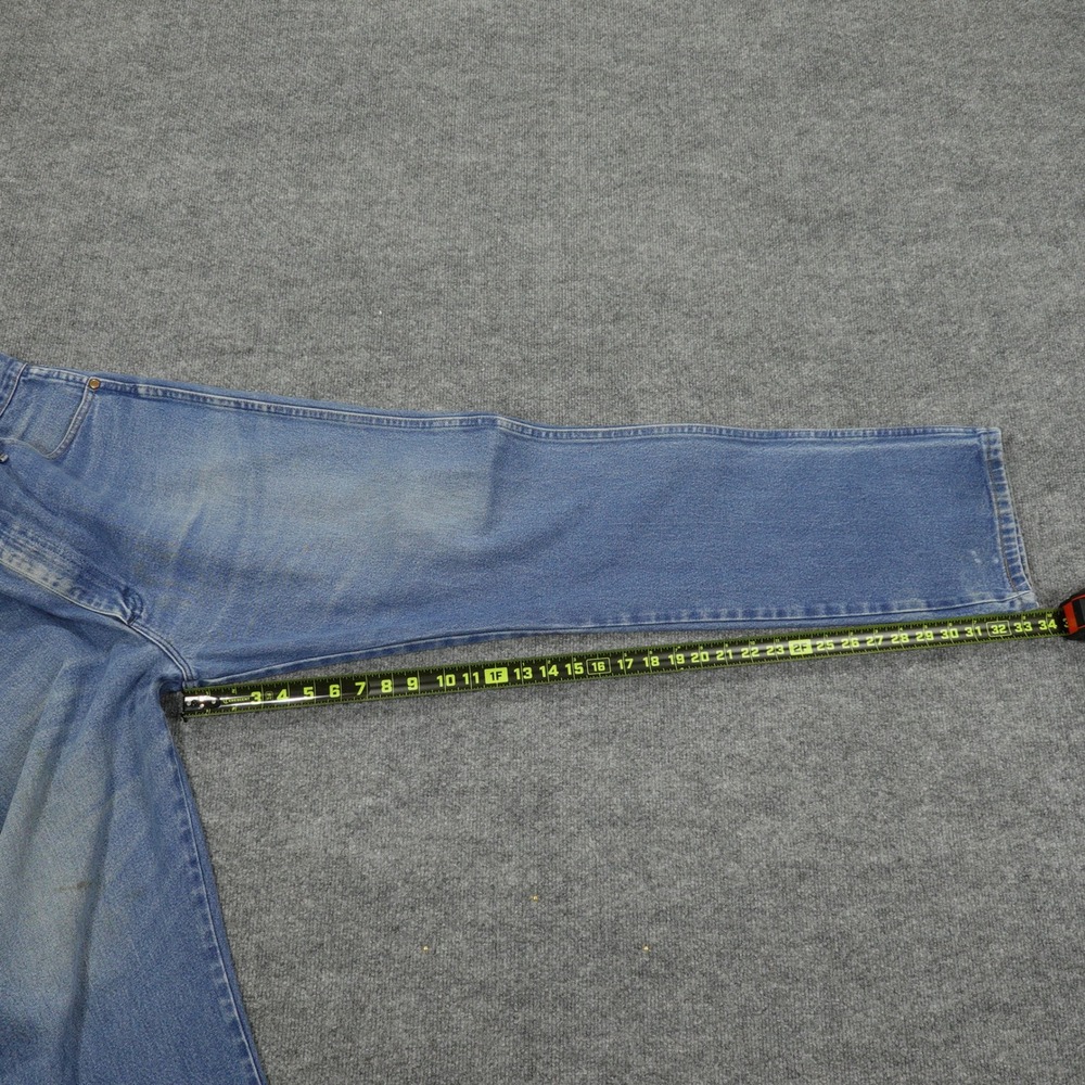 Wrangler Jeans Men 40x34 Blue Straight Leg Cowboy Cut Denim Workwear Regular Fit - Picture 7 of 9